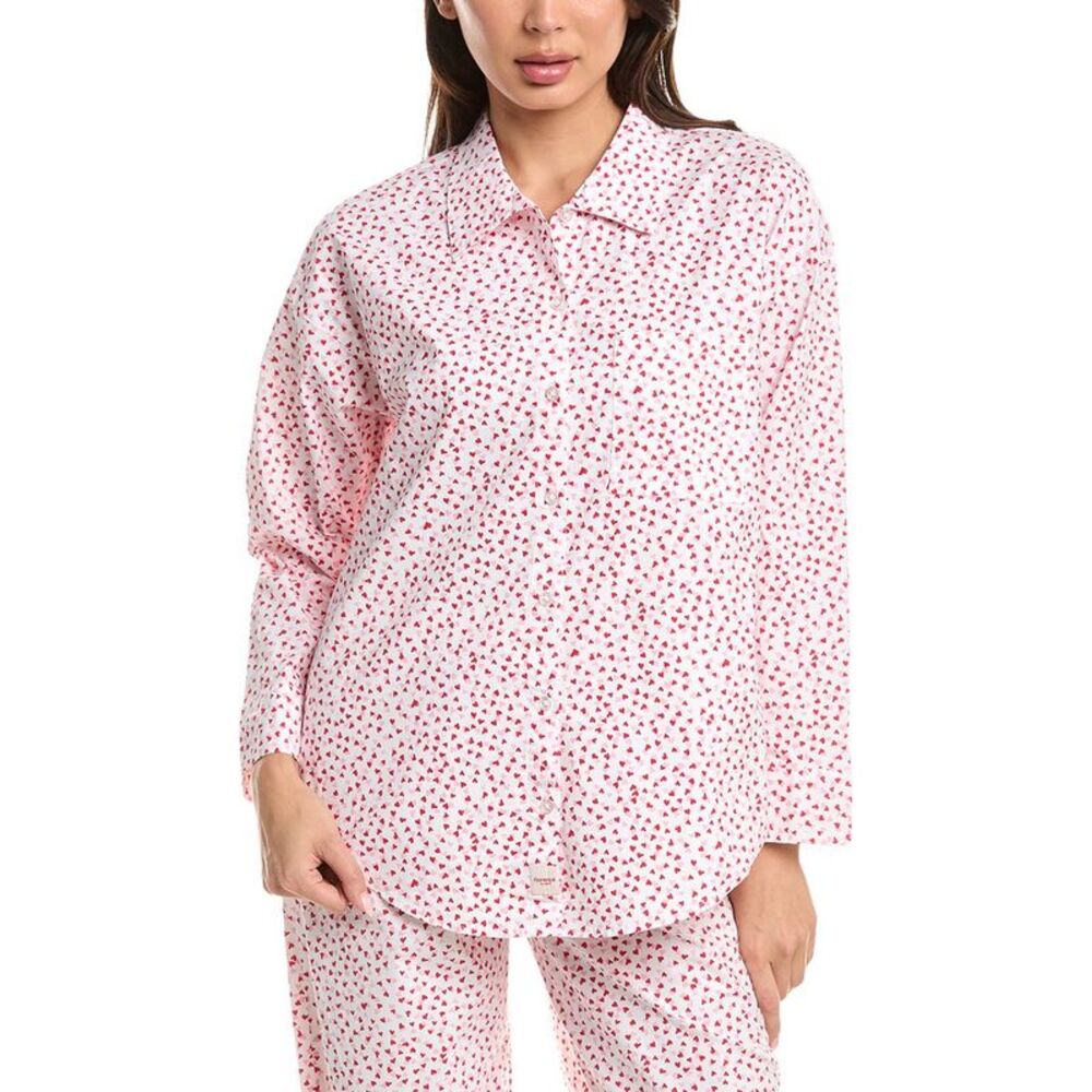 Florence By Mills Womens Oversize Pajama Shirt, Red